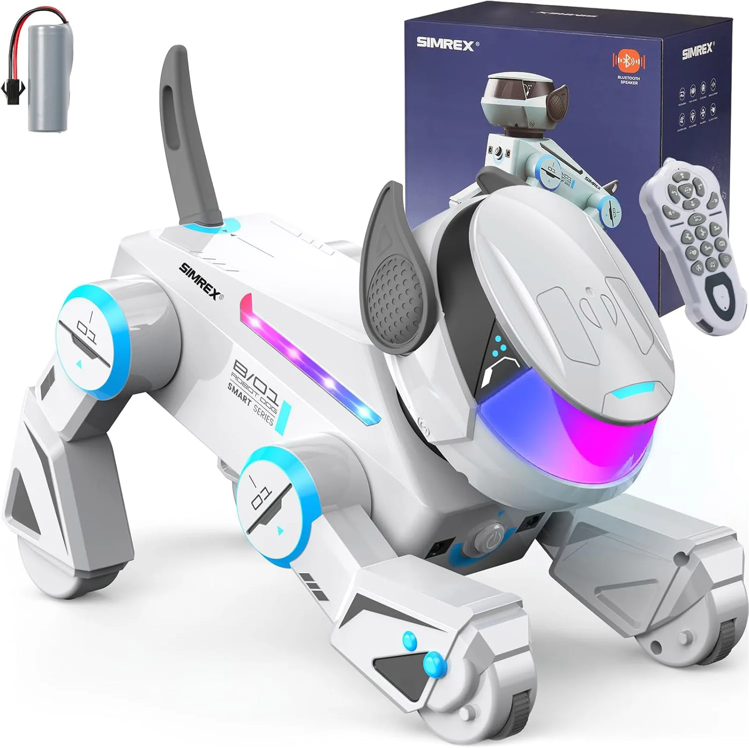 RC Intelligent Robot Dog Multifunction RC Mechanical Dog  Voice Command Programmable With Singing and Dancing Smart Stunt Dog