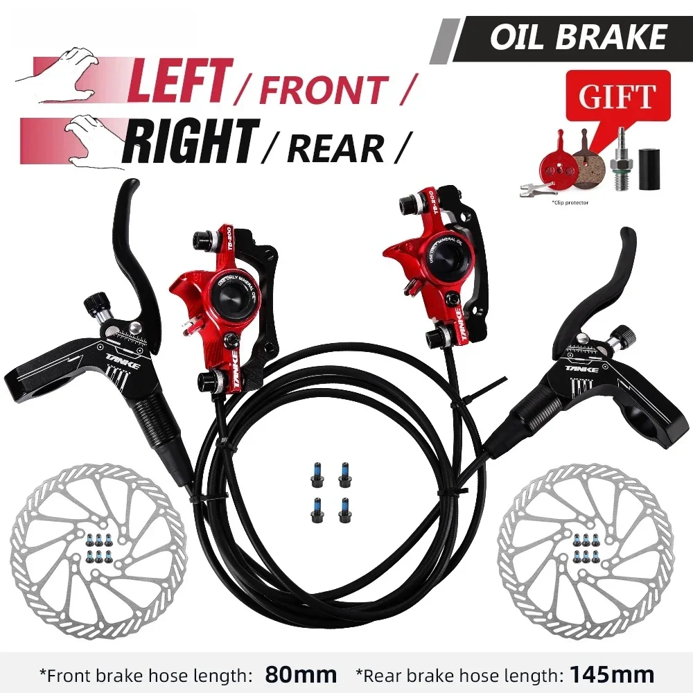 

MTB Oil Disc Brake, Hydraulic Caliper, Front and Rear Handle, CNC Road Bike Brake Set