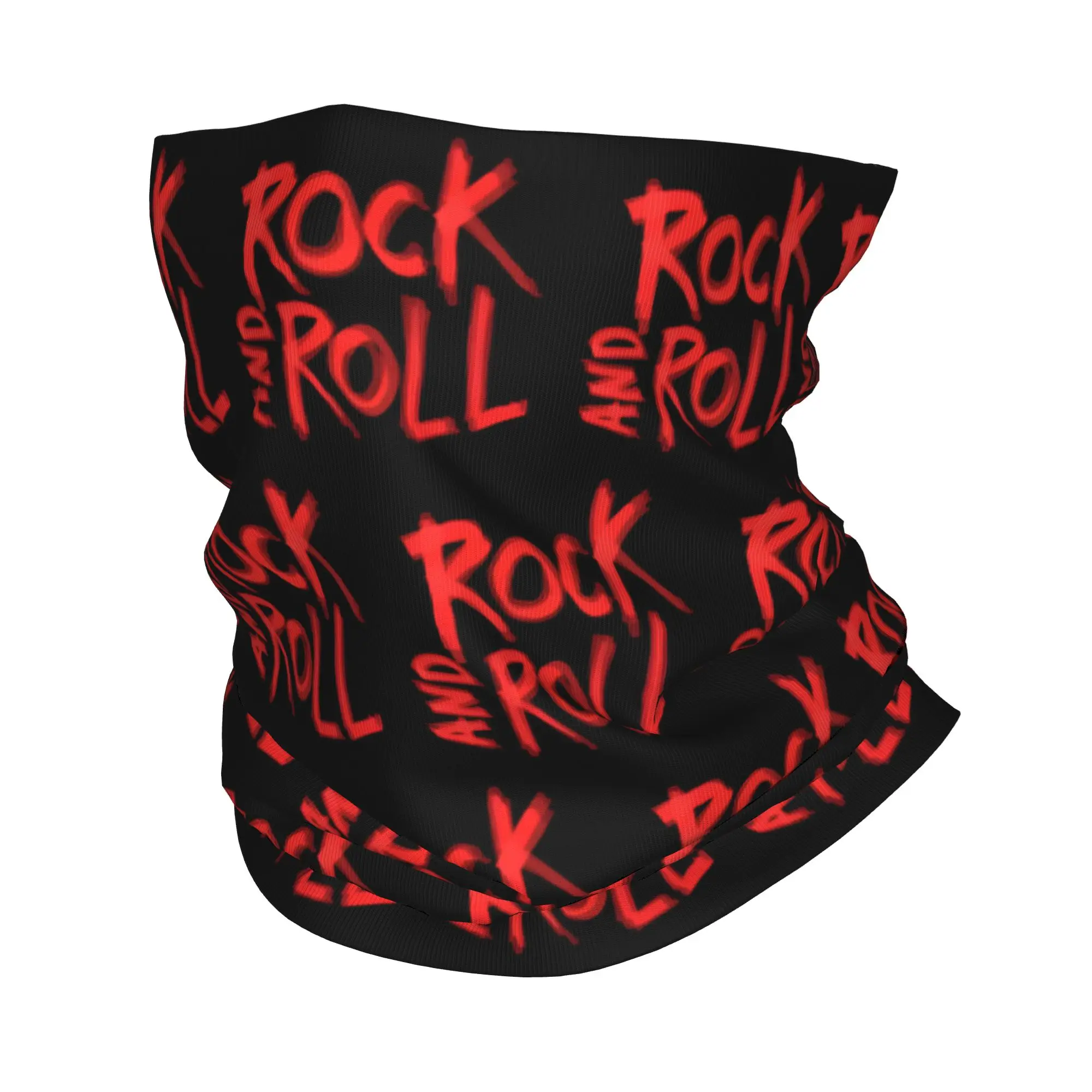 

Custom Rock And Roll Bandana Winter Neck Warmer Men Windproof Wrap Face Scarf for Ski Rock Forever Gaiter Headband
