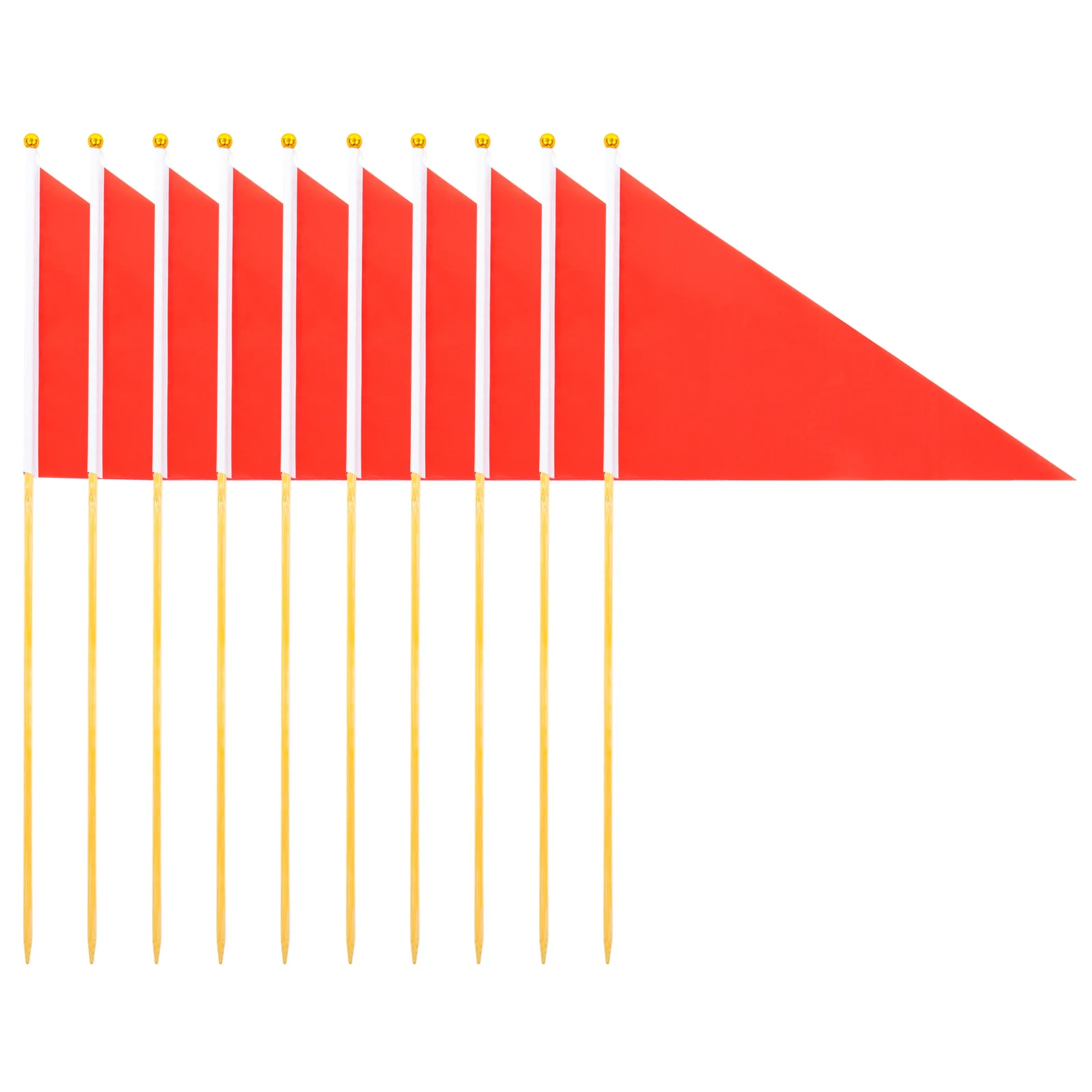 

10pcs Marking Flags Durable Triangular Lawn Flags For Surveying Construction Underground Utility Garden Irrigation Yard Supplies