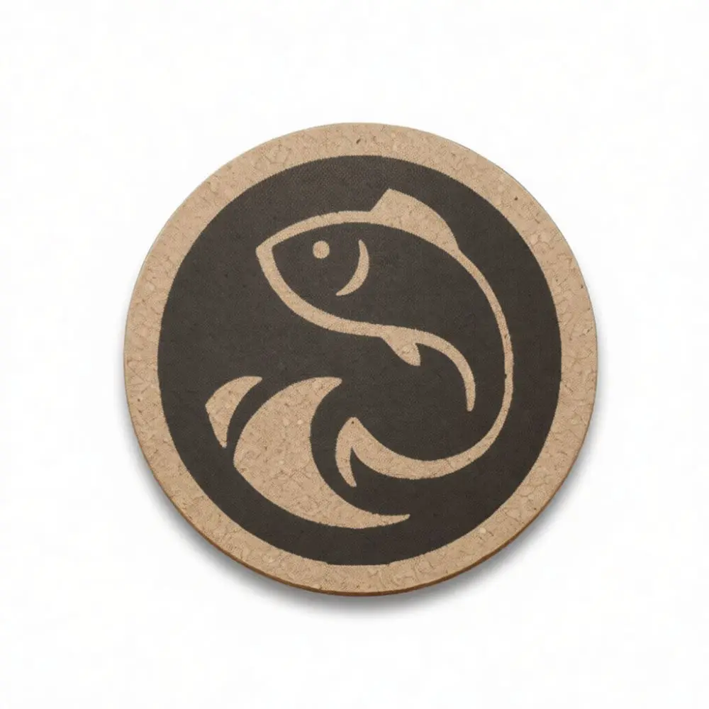 High Quality Cork Coaster Wood Cup Mat Nordic Style Thermal Insulated Placemat Custom Pattern Print Decorative Coasters