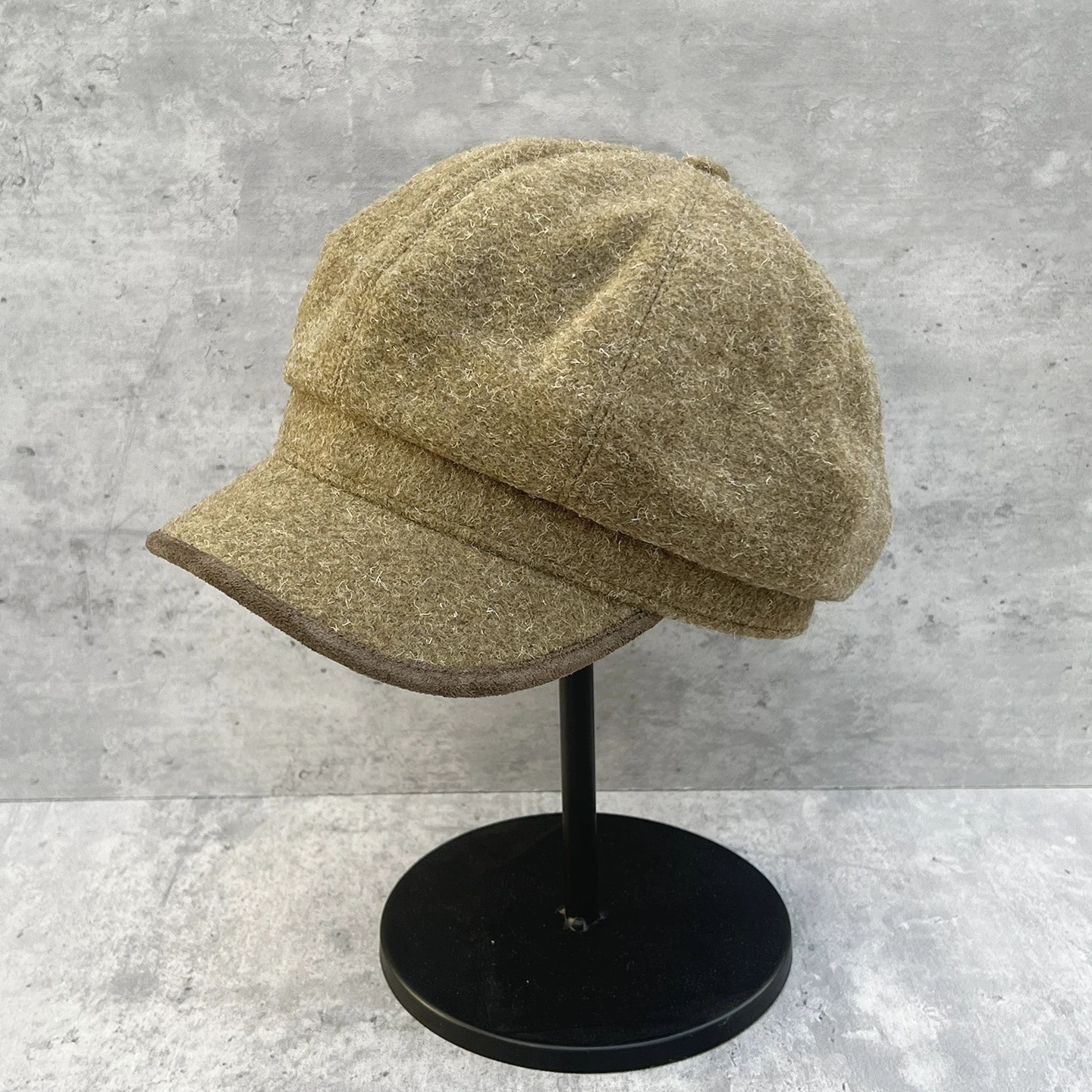 Women Thick Wool Octagonal Caps Retro Vibe Woolen Painter Hat Vintage Newsboy Cap for Autumn & Winter