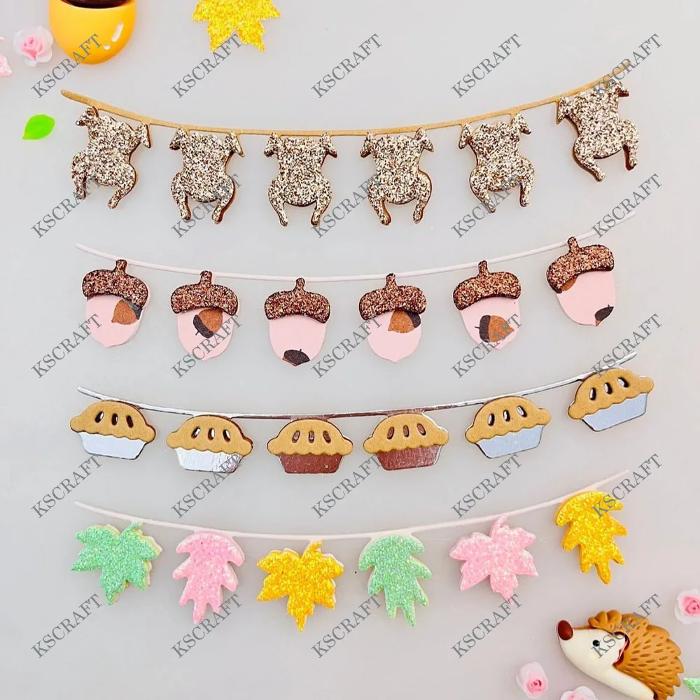 KSCRAFT Fall Garlands Cutting Dies Stencils for DIY Scrapbooking Decorative Embossing DIY Paper Cards