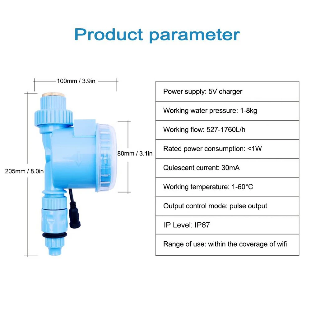 Tuya Smart Garden Automatic Watering Sprinkler System WiFi Drip Irrigation Controller with Rain Sensor APP Remote Control