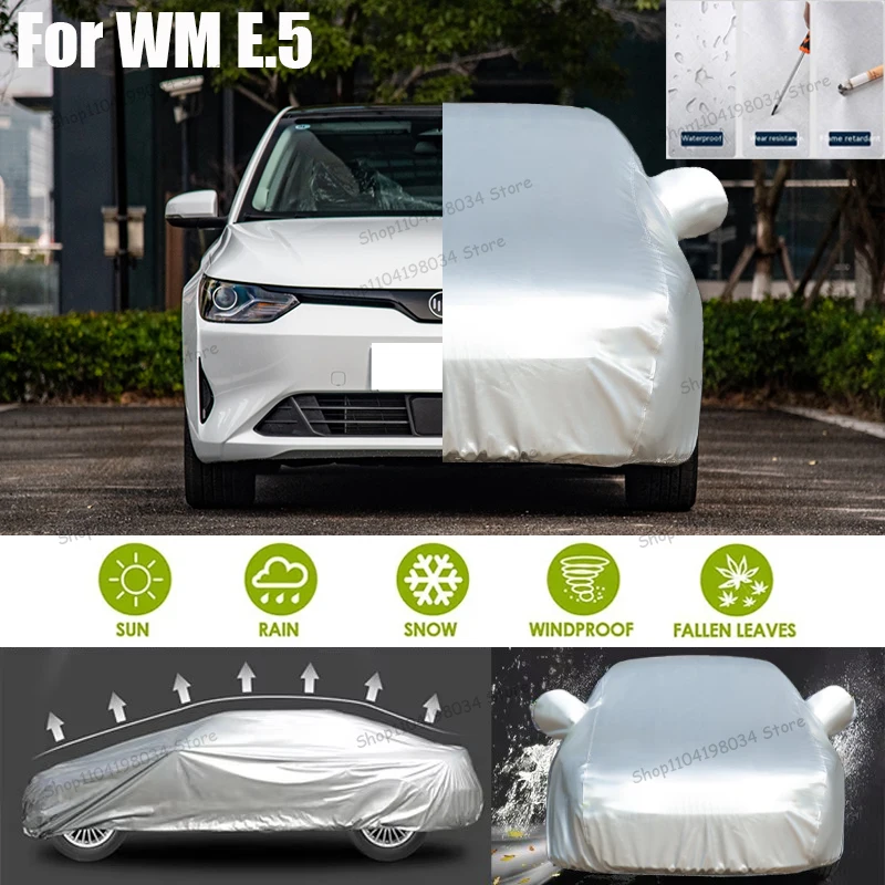 

For WM E.5 Auto parts Anti snow Anti dust Sunscreen Anti-uv Anti peeling paint And Anti Rainwater 210t car cover Car cover