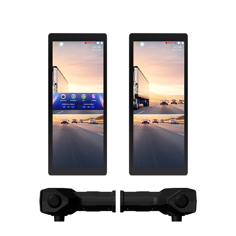 HD 10.36 Inch 1080P IPS Electronics Mirror Dual Lens Rear View Car Bus  System Heavy Duty Truck Bus Trail Black Box