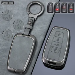 2 3 4 Buttons Zinc Alloy Leather Car Key Case Cover for Toyota RAV4 Crown Hilux Fortuner Camry Land Cruiser Prado Remote Protect
