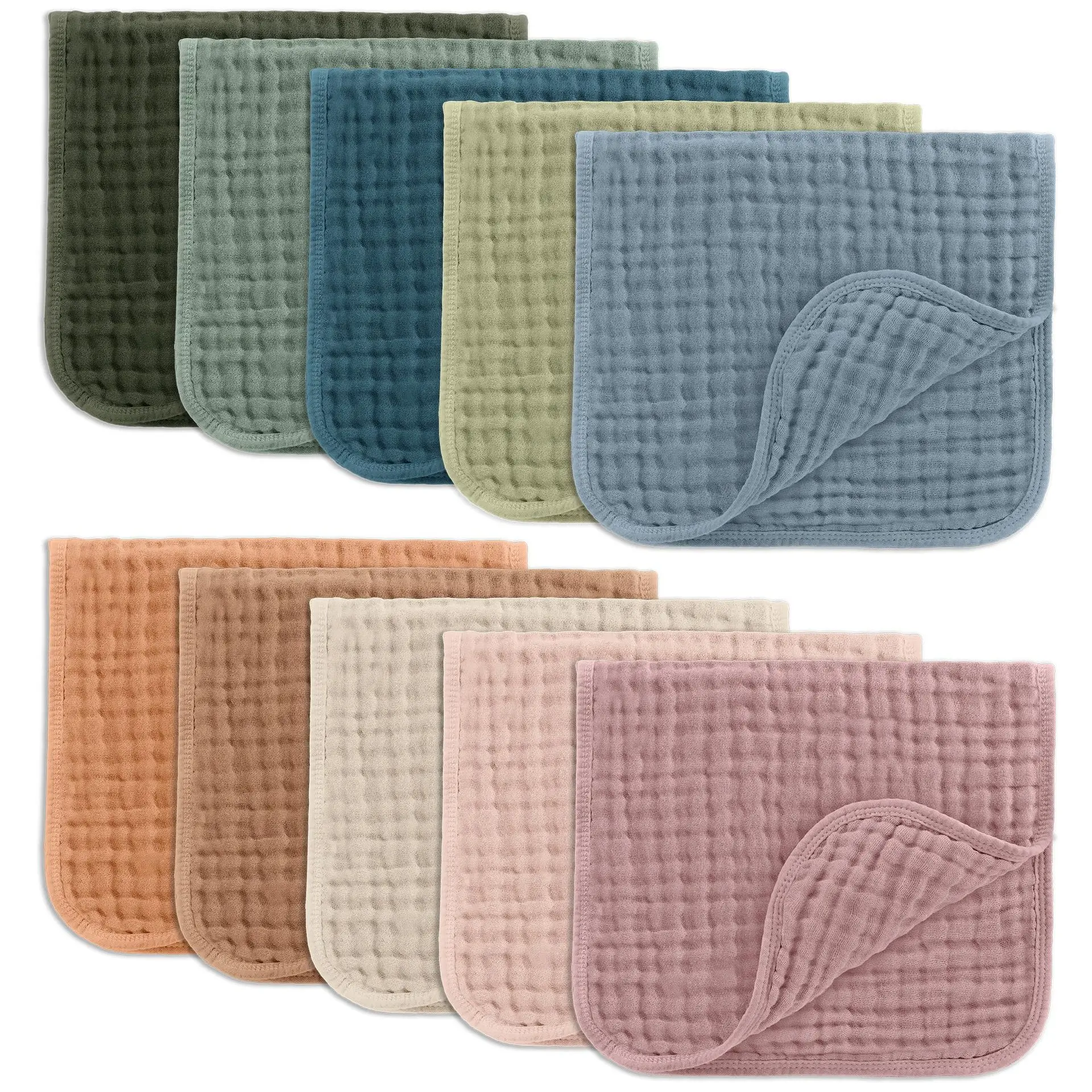 Muslin Burp Cloths Soft and Breathable Burp Cloths Baby Boy Girl 10x20 in Must Newborn Essentials and Baby Essentials Bibs Gifts