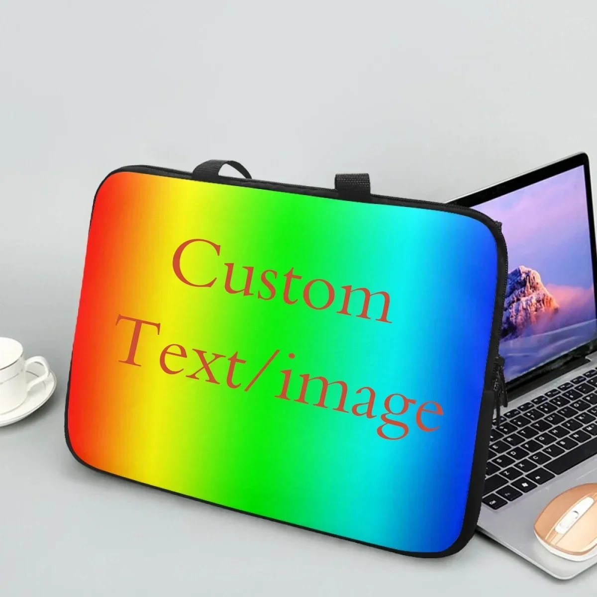 

Custom Imag/Text/Logo Portable Soft Laptop Bags Case For 10 12 13 15 17inch Tablet Bag Personalized Fashion Briefcase Pc Handbag