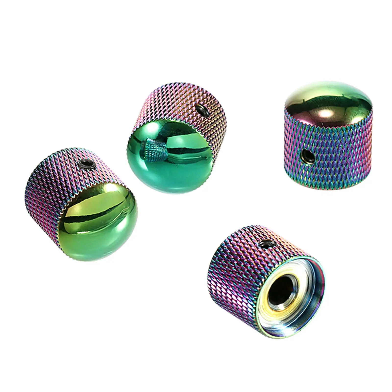 4Pcs Electric Guitar Bass Knobs Dome Shape Direct Replacement Metal Knobs Practical Accessories Volume Control