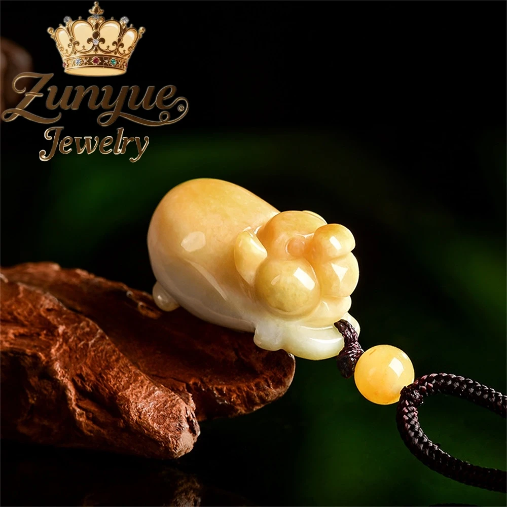 

Natural Burmese A-grade Jadeite Zodiac Pig Pendant Amulets And Mascots Luxury Quality Fashion Fine Jewelry Exquisite Elegant