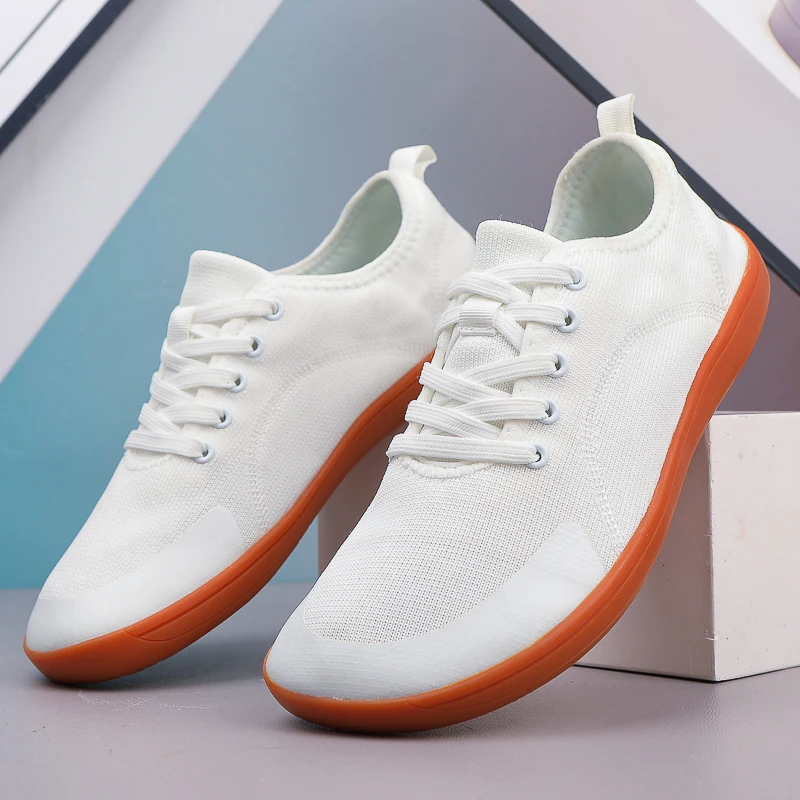 Fashion Unisex Wider Shoes Breathable Mesh Men Barefoot Wide-toed Shoes New Flats Soft Zero Drop Sole Wider Toe Sneakes Big Size