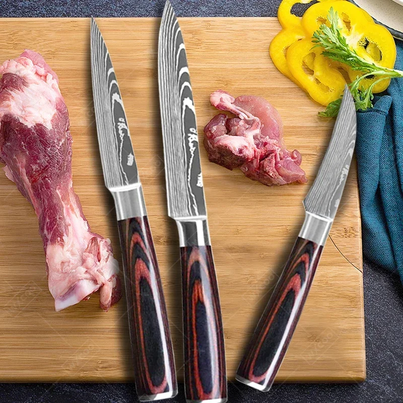 WXCOO Professional Boning Knife Paring Knives Fruit Peeling Stainless Steel Cooking Tool Kitchen Knives Meat Cleaver Knife