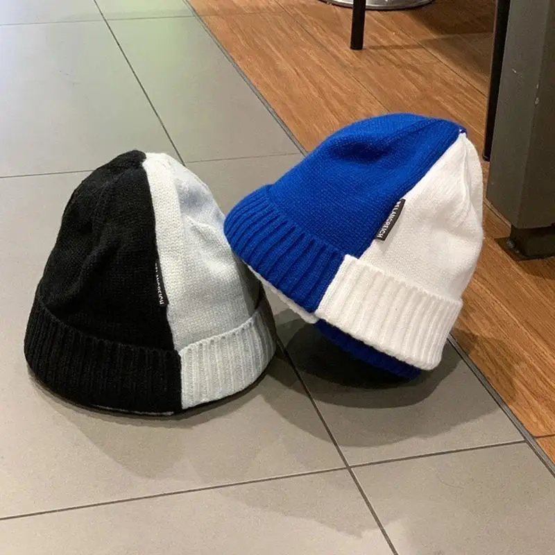 قبعة صغيرة متطابقة تمامًا، قبعة صوفية، قبعة متماسكة بألوان متطابقة لصديقك وصديقتك #5