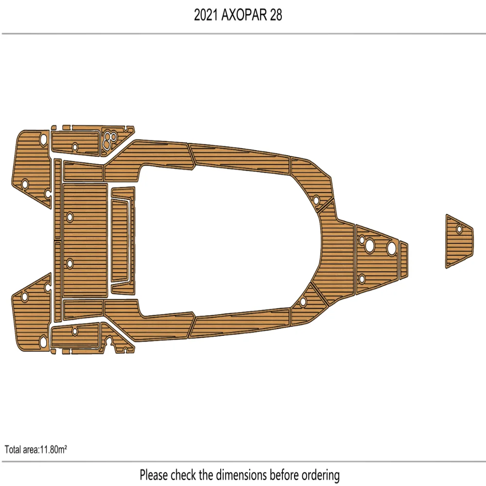 

2021 AXOPAR 28 Cockpit Swim platform 1/4" 6mm EVA Foam Faux teak floor SeaDek MarineMat Gatorstep Style Self Adhesive