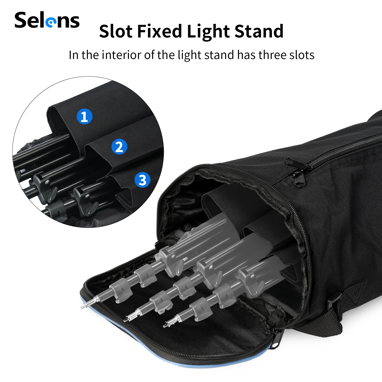 Selens 120cm Tripod Bag Padd Zipper Carry Case Bag waterproof for Light Stand Umbrellas tripod Fotografia Acessorios Camera