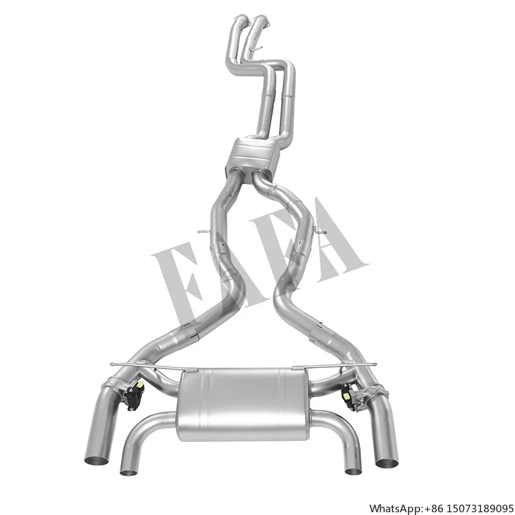For  M2C F87 3.0T Car Exhaust System Middle and Rear High Performance Exhaust Pipe Electric Valve Exhaust No Heat Insulation