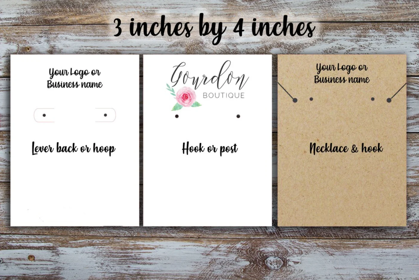 

50pcs Custom Earring Cards 3 inches by 4 inches, Earring Display Card, Jewelry Display Card, Earrings, Necklaces