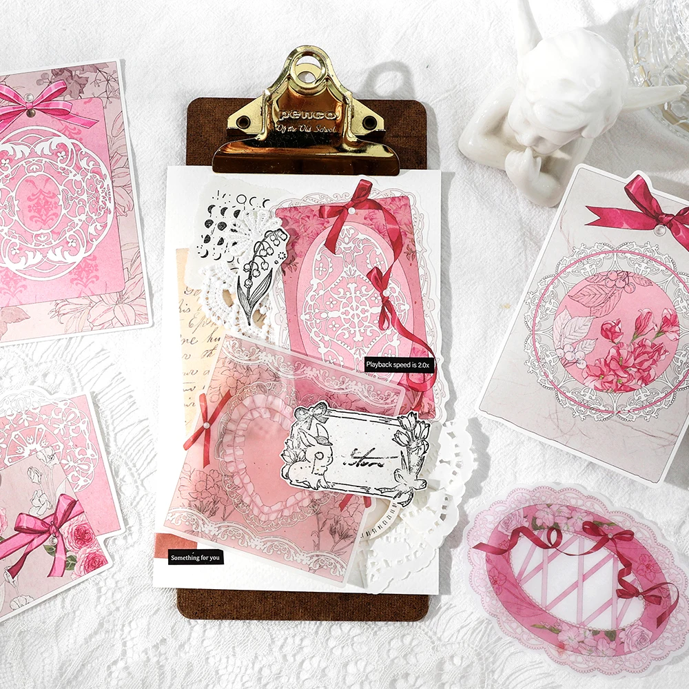 8PCS/LOT Gentle ringing series cute lovely retro decorative Sulfuric acid paper memo pad