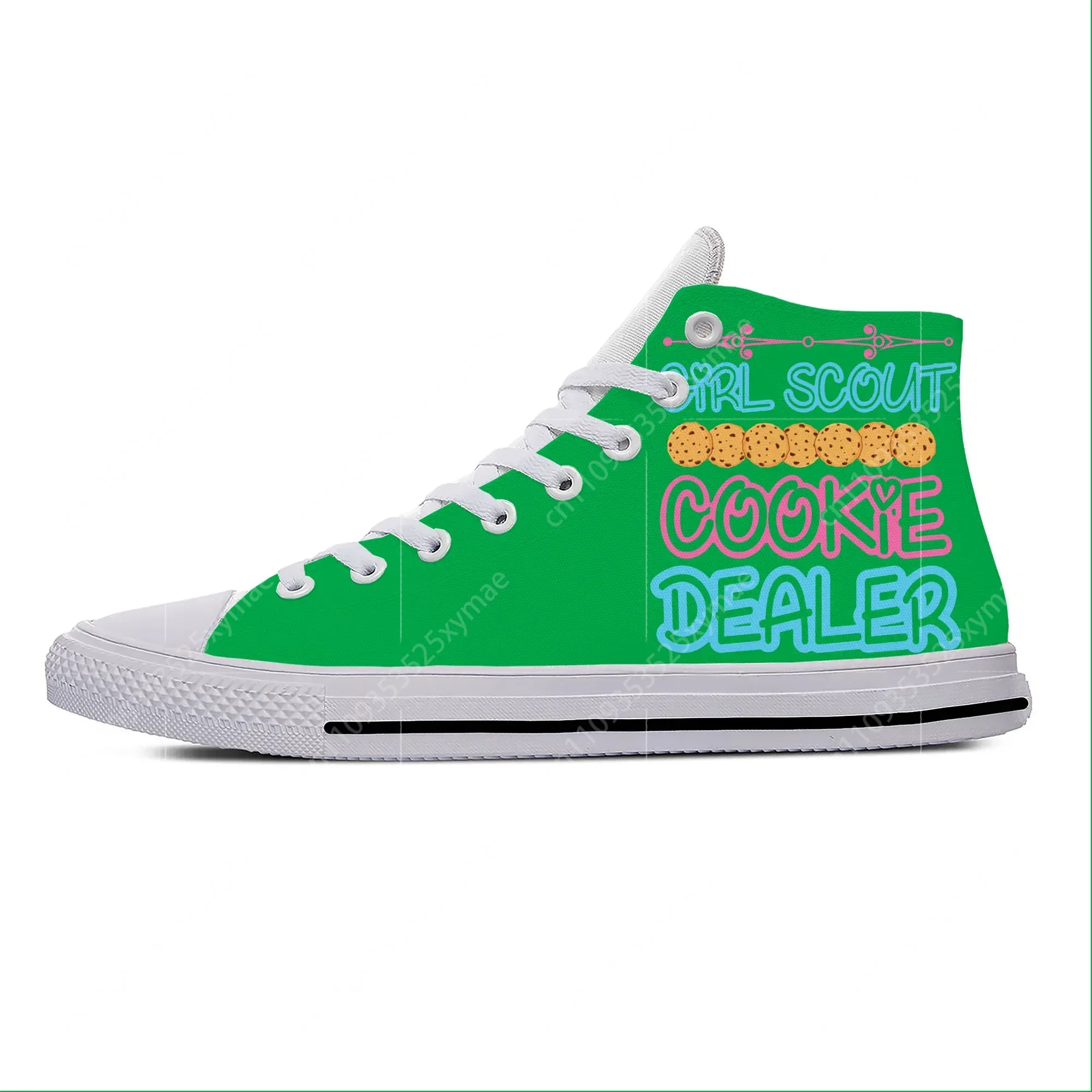

Cookie Dealer Girl High Top Sneakers Mens Womens Teenager Casual Shoes Canvas Running Shoes 3D Print Breathable Lightweight shoe