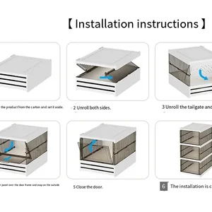 Storage Boxes of 6 layer folding stackable shoes with transparent portable storage caps folding Multicamed Shoe Cabinet Integrated 10 Main Sales Folding Cabinet - №2