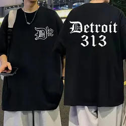 D12 Band Rapper Eminem T-shirt Detroit Michigan 313 Print T Shirt Men Women Fashion Casual Cotton T-shirts Oversized Tops Male