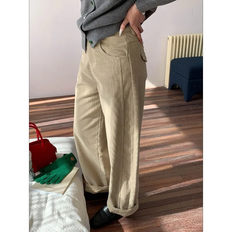 

Широкие вельветовые повседневные брюки Scimitar с высокой талией и флисовой подкладкой на заказ