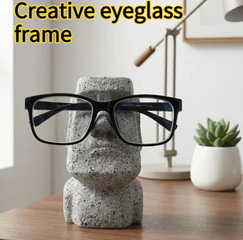 NEW Stone Statue Glasses Display Stand Ornament Office Desktop Glasses Stand Special Gift Decoration Crafts