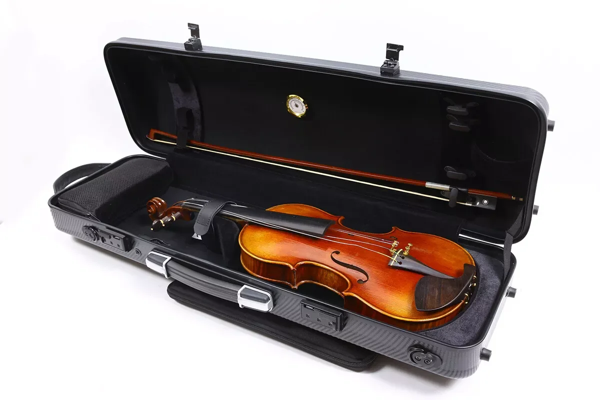 

case-41 white 4/4 Size Violin Case Mixed Carbon fiber high strength Violin Box New Hard Shell
