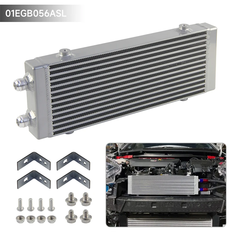 

Universal Dual Pass Bar & Plate Oil Cooler Medium Core:14"x5.5"x1.58" + Screws