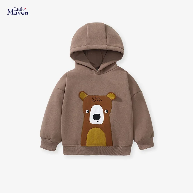 Autumn and winter new plush children coat long sleeved hoodie Little Bear children hoodie