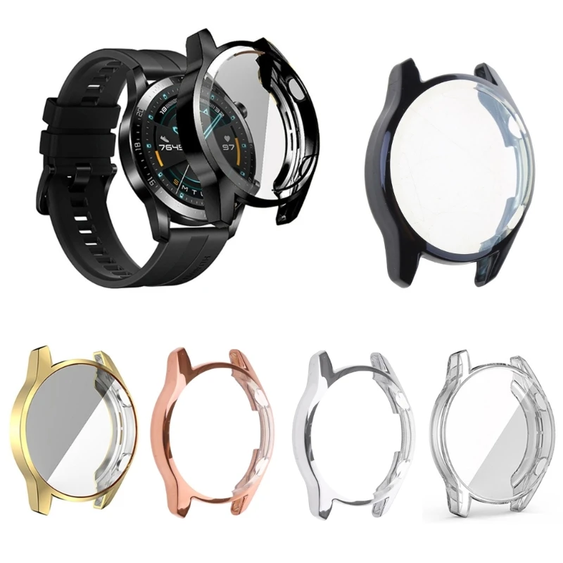 DX11 TPU Protective for Shell Scratch Proof for Case Replacement Protector Frame for Huawei Watch GT2 46mm Anti-corrosion