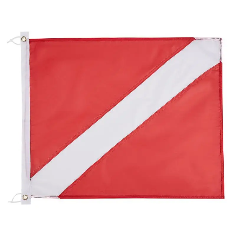 Scuba Dive Flag Outdoor Diving Red Color Boat Flag Polyester Banner Dive Flags Sign For Snorkeling Scuba Spearfishing Diving