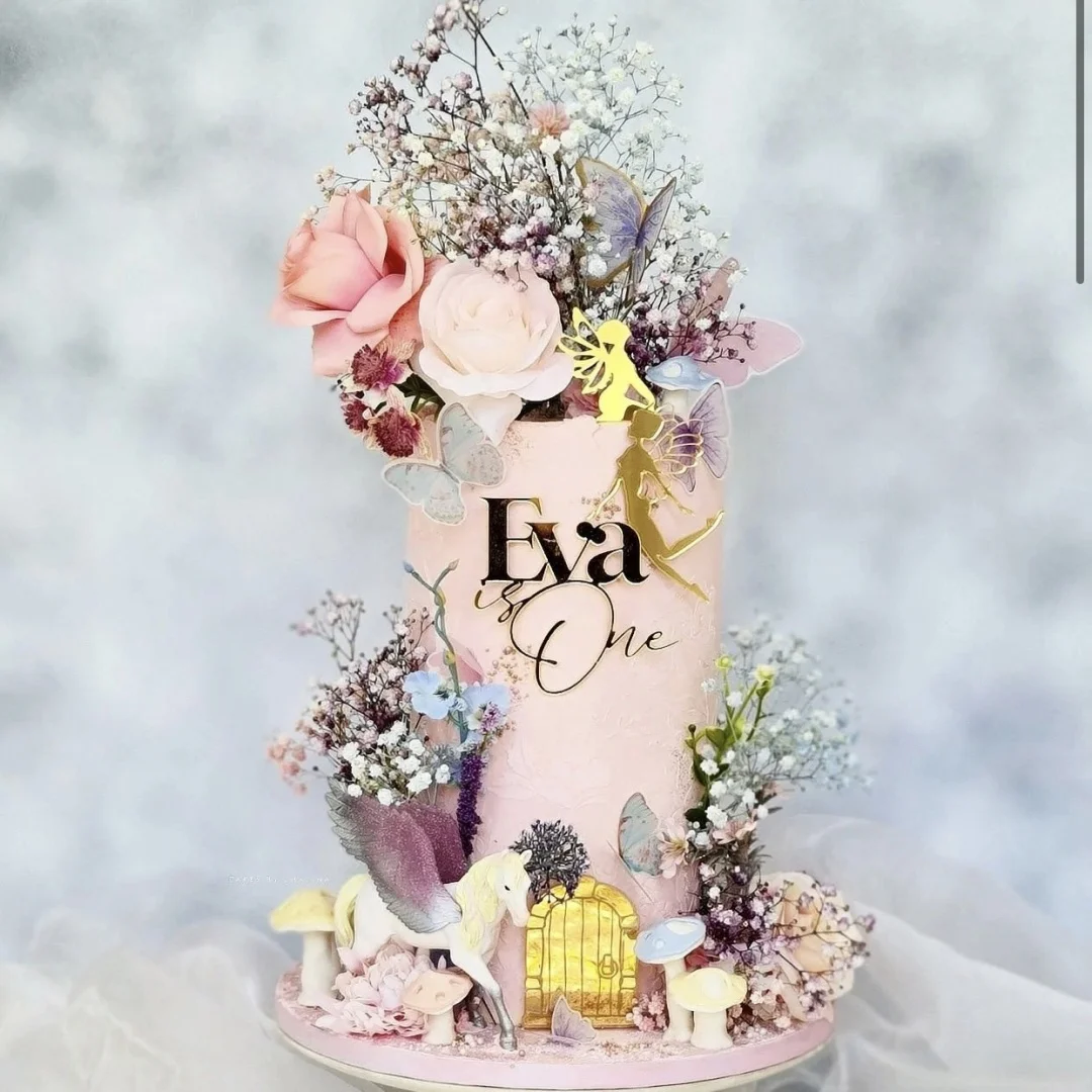 1PC Custom PMMA Cake Topper - Personalized Name & Number Accessory | Laser Engraved Premium Metallic DIY Gift for Celebrations image 3