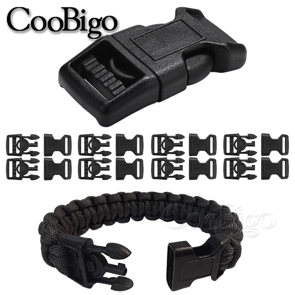 12pcs Paracord Bracelet Buckle Clip Plastic 5/8