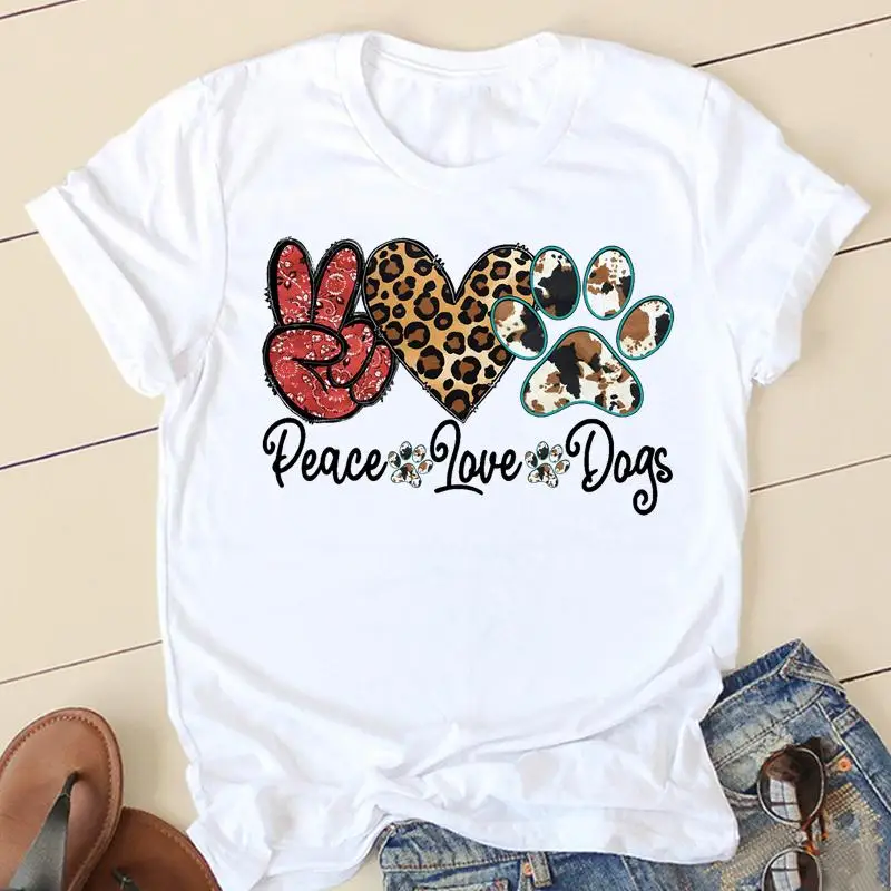 Women T-shirts Dig Face Pug 2022 Ladies Fashion Clothing Short Sleeve Cartoon Clothes Spring Summer Female Tee Graphic Tshirt