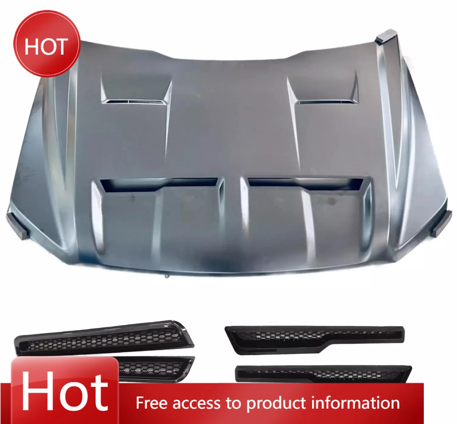 

Высококачественные аксессуары для внедорожных автомобилей 4x4, капот из алюминиевого материала с вентиляционными отверстиями на 2021-2023 годы F150