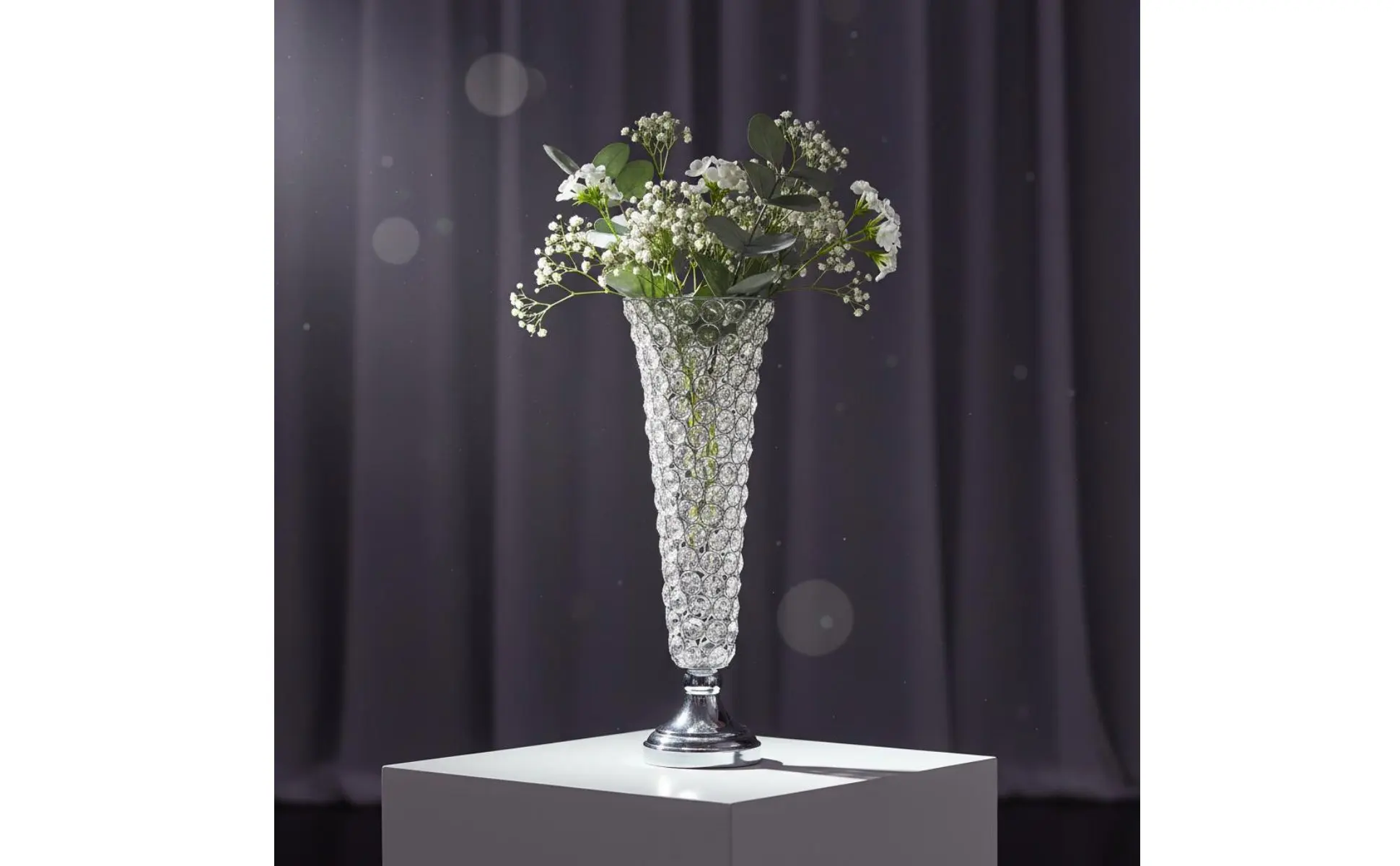 Crystal Vase Centerpiece Elegant Wedding Centerpiece Vase Crystal Flower Stand Easy to Clean Event Decor for Reception