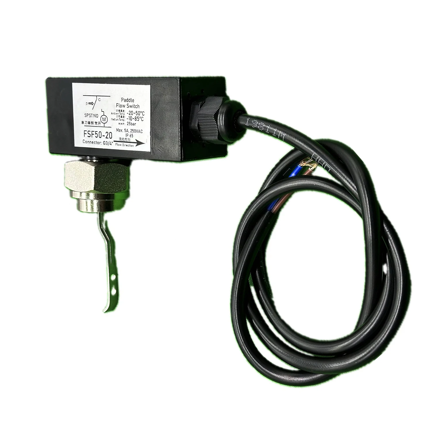 Der Durchfluss schalter dn20 (g3/4 ") überwacht die Änderungen des Heißwasser durchflusses in der Wärmepumpe, um zu vermeiden, dass in der Wärmepumpe ein übermäßiger Abgabe druck auftritt