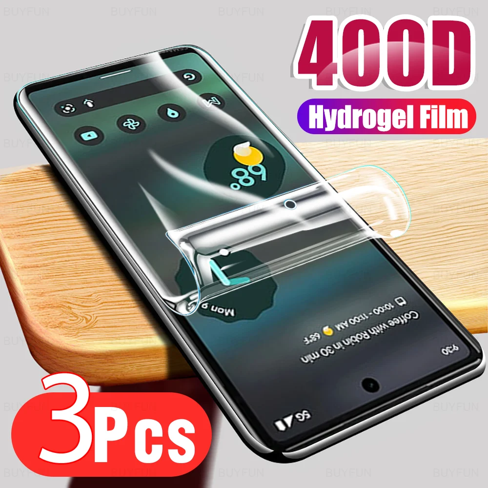 3Pcs For Google Pixel 6a 6 7 8 Pro 7a Hydrogel Film Not Glass Gogle Pixel7 Pixel7pro 7Pro Pixel8 Pixel6 8Pro 5G Screen Protector