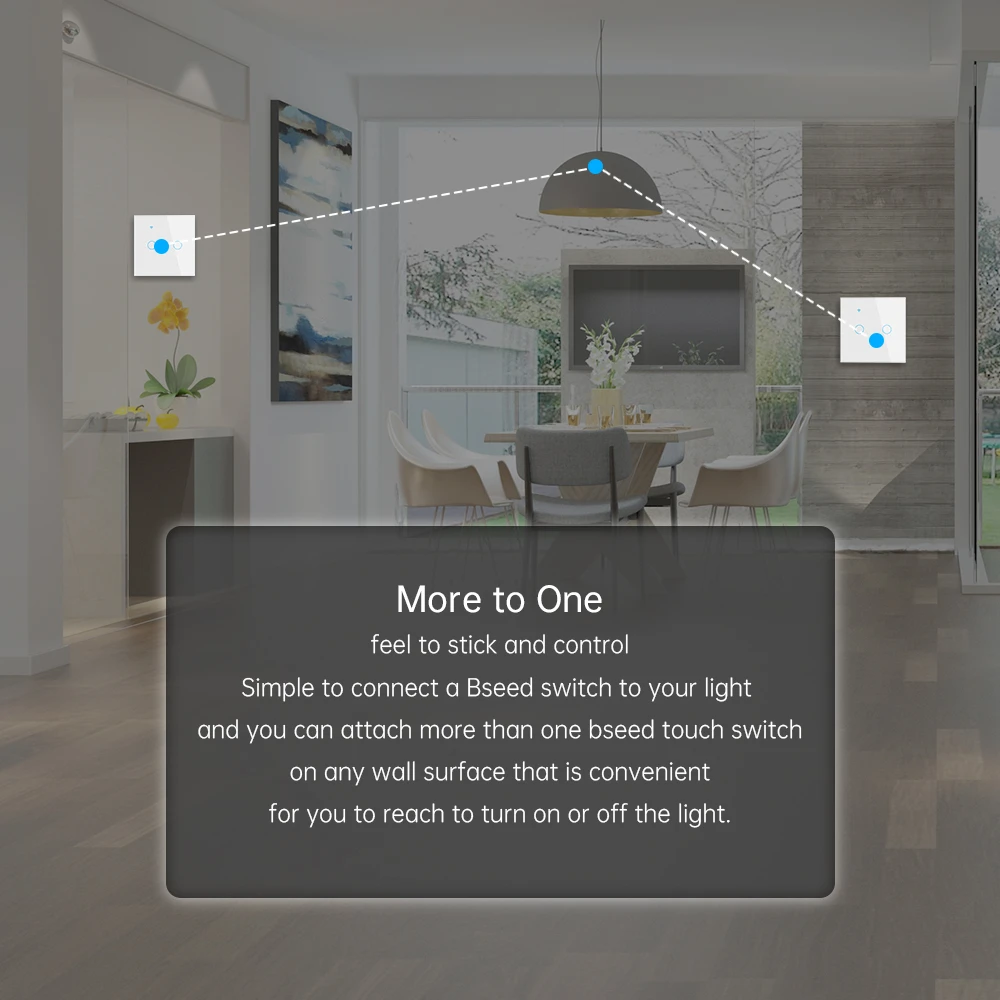 Tuya Smart Wifi EU Touch Switch Glass Panel Touch Switch 2Way Stairs Wall Switch For Alexa Google Home Waterproof and Fireproof