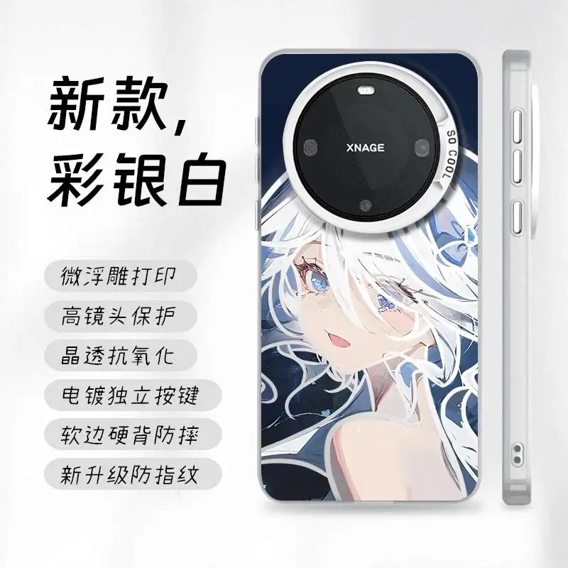 Cute Girl Furina Genshins Phone Case for Samsung S25 S24 S23 For Xiaomi For VIVO 200 Ultra For OPPO Find x8 Pro Cartoon Cover