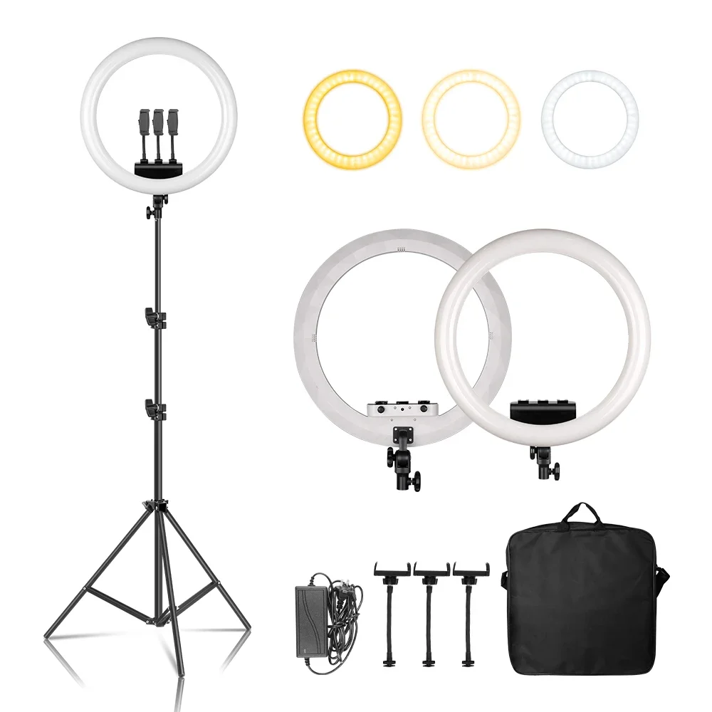 

SH 45cm 18 inch Ring Light With Tripod Stand Usb Charge Selfie Led Lamp Dimmable Photography Light For Photo Photography Studio