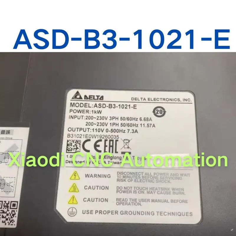 تم اختبار محرك سيرفو ASD-B3-1021-E بقدرة 1 كيلو وات بشكل جيد وشحنها بسرعة
