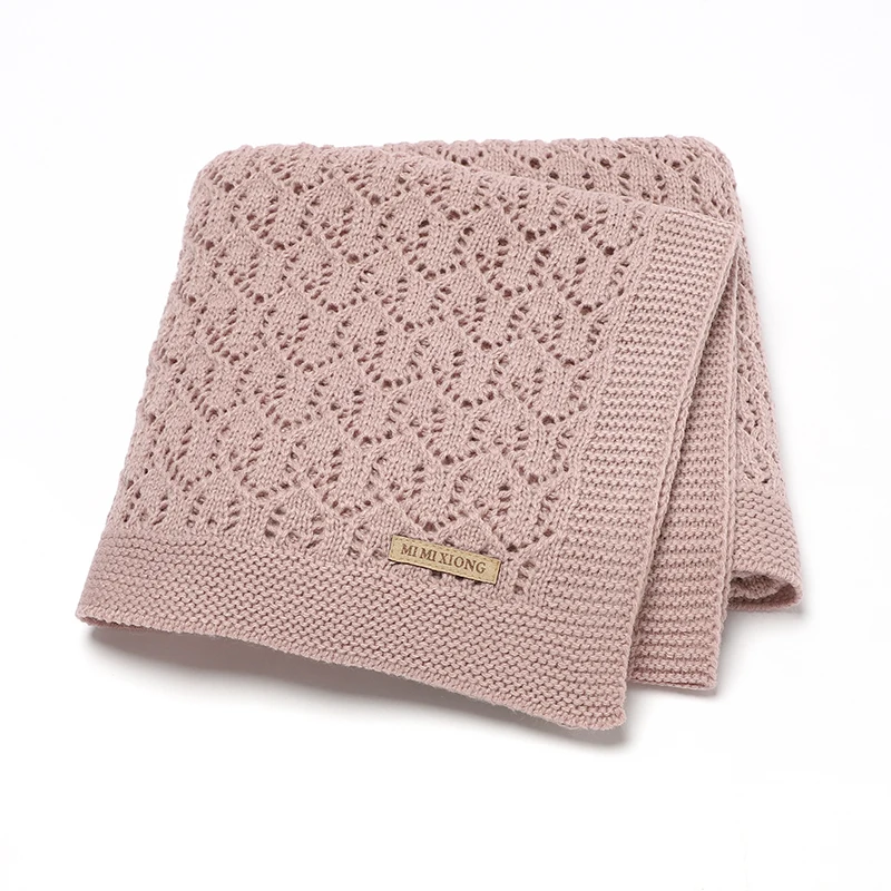 

Knitted Baby Blankets Swaddle Wrap 90*70cm Newborn Boys Girls Stroller Nap Bed Sleeping Covers Stuff Infant Toddler Solid Quilts