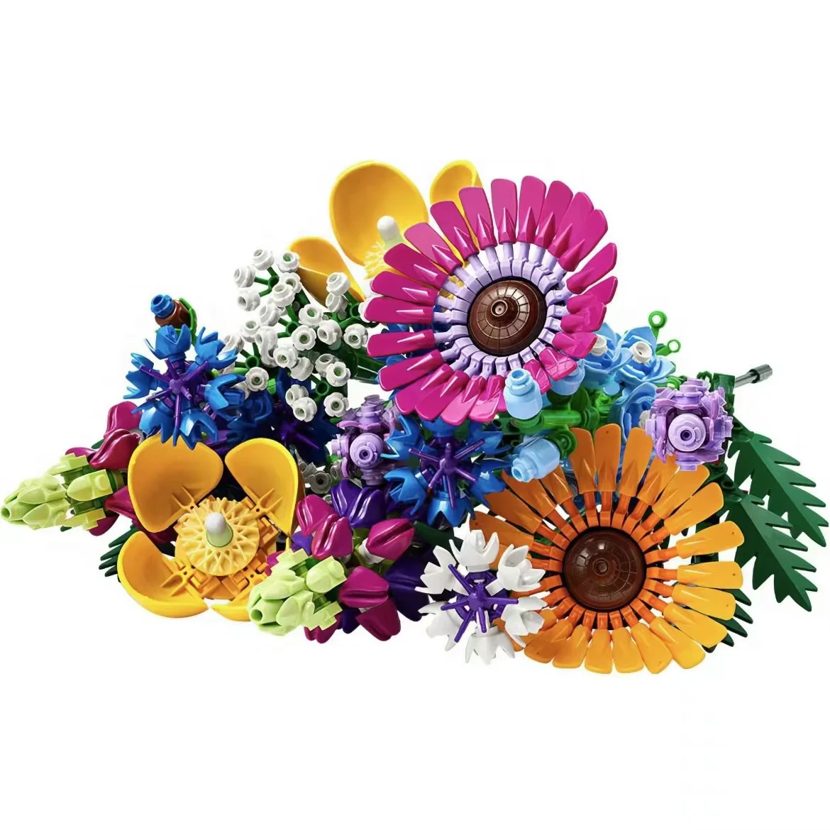 Funny Eternal Artificial Chrysanthemum Flower Home Decoration Wildflower Bouquet 10313 Building Blocks Girls Gift Children Toys