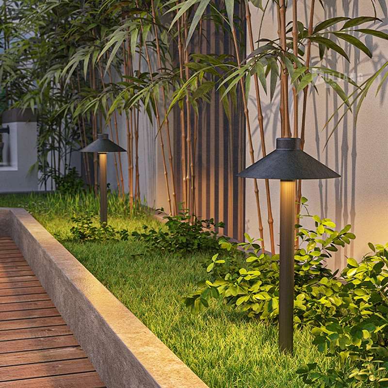 Outdoor waterproof mushroom LED lawn light umbrella lawn light garden villa bed and breakfast floor plug-in garden light