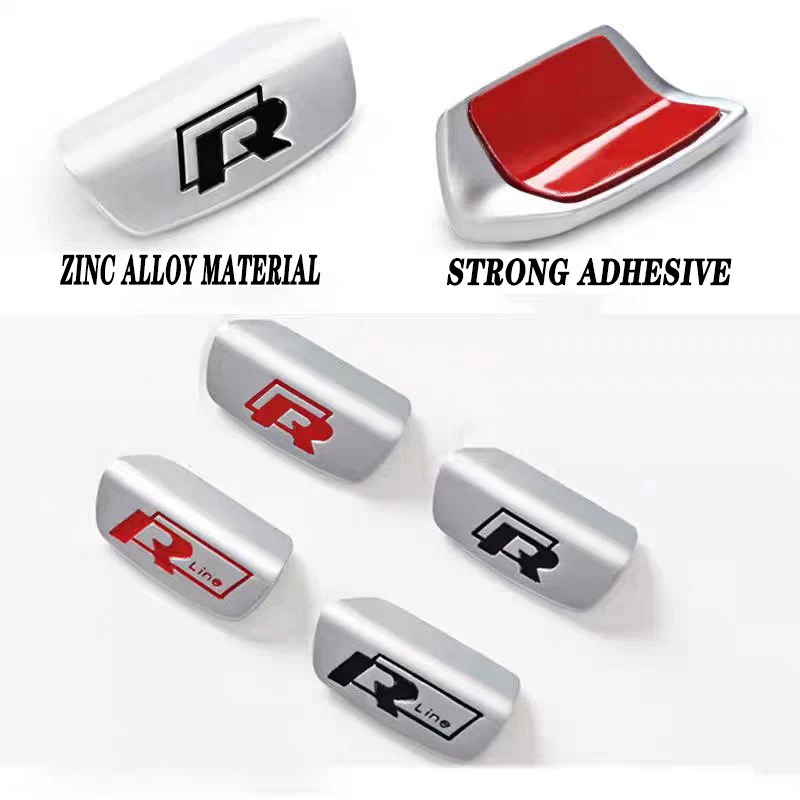 عجلة توجيه سيارة اكسسوارات ملصقات معدنية لشركة فولكس فاجن GTI R خط بولو جولف باسات شيروكو تيجوان جيتا T-ROC طوارق توران GTS