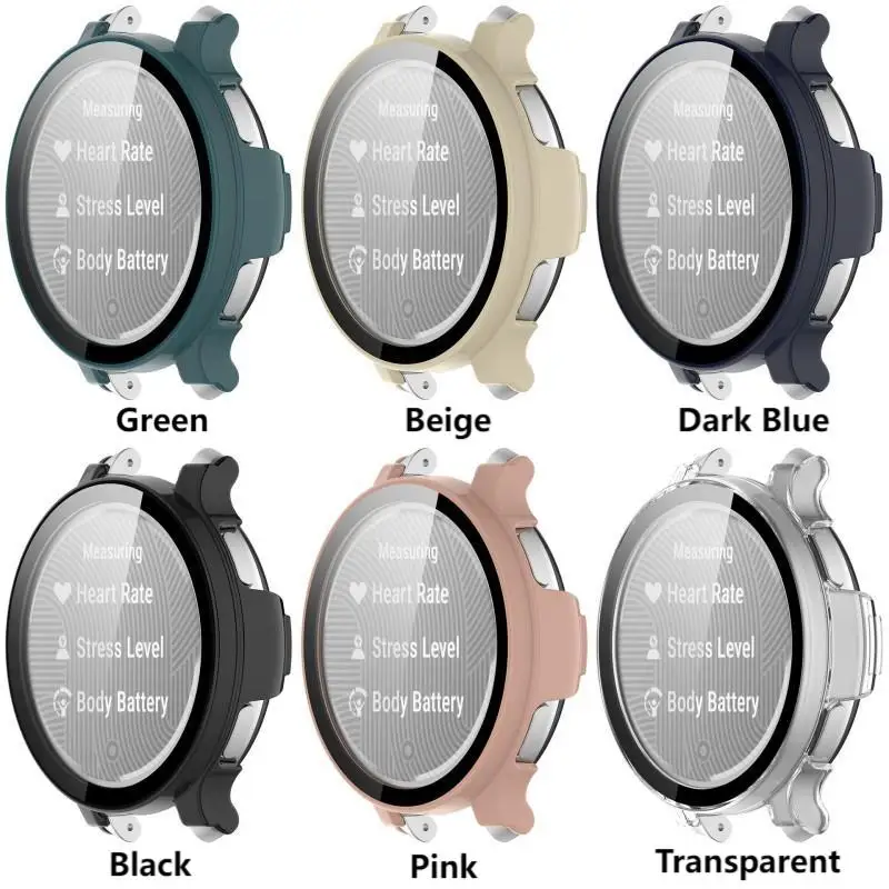 Tempered Glass Case For Garmin Lily 2 Active Smart Watch Screen Protector Full Cover Protective Bumper Lily2 Shell Accessories