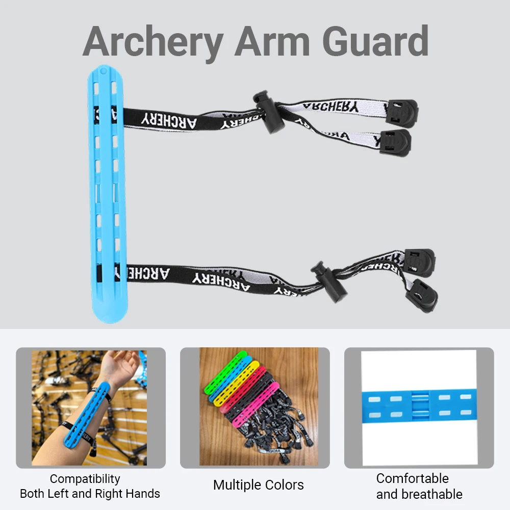 Archery Arm Guard Protective Gear Hard Plastic Shield for Left/Right Hand Targeting Shooting Arrow Training Portable Accessories